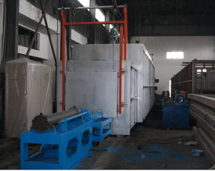 pusher type hardening and tempering furnace for steel castings 